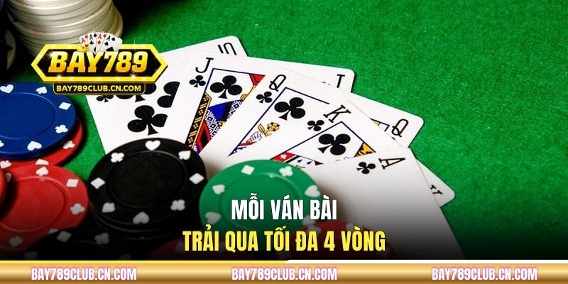 Mỗi ván bài trải qua tối đa 4 vòng
