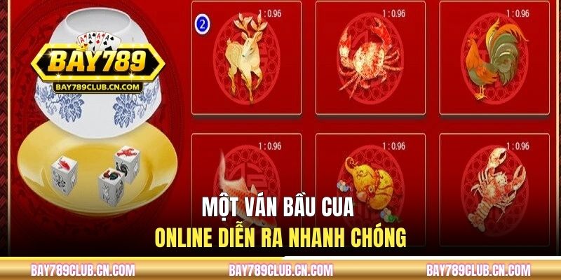 Một ván bầu cua online diễn ra nhanh chóng