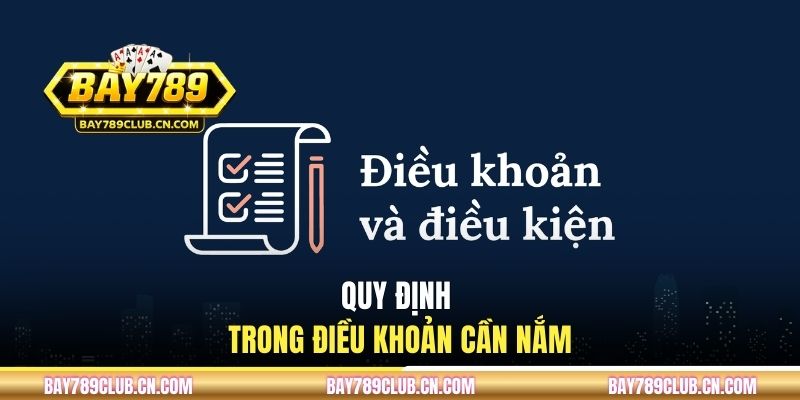 Quy định trong điều khoản cần nắm